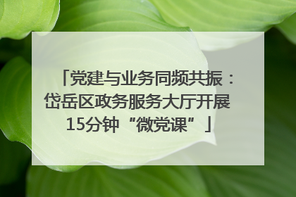 党建与业务同频共振：岱岳区政务服务大厅开展15分钟“微党课”