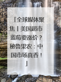 全球媒体聚焦丨美国超市蓝莓要涨价？秘鲁果农：中国市场真香！