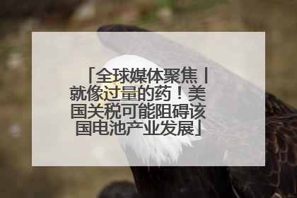 全球媒体聚焦丨就像过量的药！美国关税可能阻碍该国电池产业发展