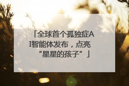 全球首个孤独症AI智能体发布，点亮“星星的孩子”