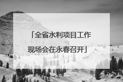 全省水利项目工作现场会在永春召开