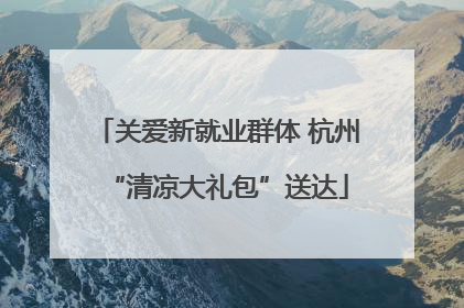 关爱新就业群体 杭州“清凉大礼包”送达
