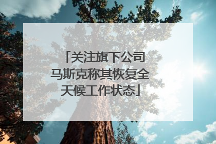关注旗下公司 马斯克称其恢复全天候工作状态