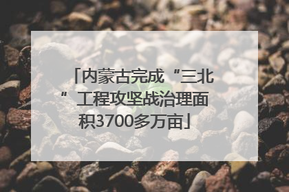 内蒙古完成“三北”工程攻坚战治理面积3700多万亩