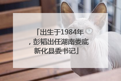 出生于1984年，彭韬出任湖南娄底新化县委书记