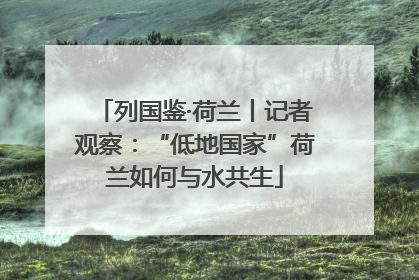 列国鉴·荷兰丨记者观察：“低地国家”荷兰如何与水共生