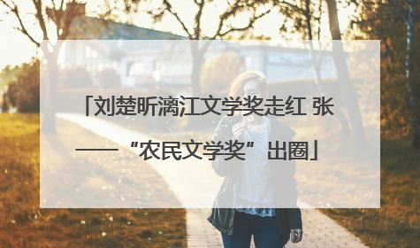 刘楚昕漓江文学奖走红 张一一“农民文学奖”出圈