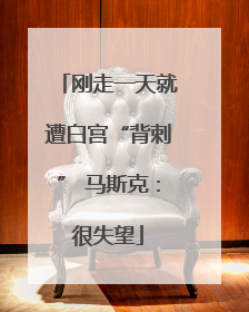 刚走一天就遭白宫“背刺” 马斯克：很失望