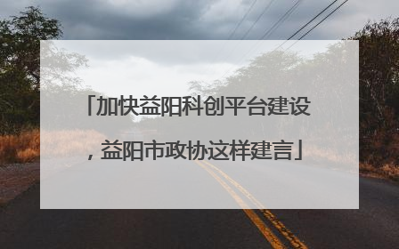 加快益阳科创平台建设，益阳市政协这样建言