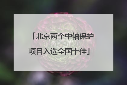 北京两个中轴保护项目入选全国十佳