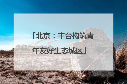 北京：丰台构筑青年友好生态城区