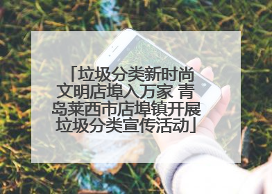 垃圾分类新时尚 文明店埠入万家 青岛莱西市店埠镇开展垃圾分类宣传活动