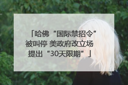 哈佛“国际禁招令”被叫停 美政府改立场提出“30天限期”
