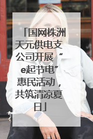 国网株洲天元供电支公司开展“e起节电”惠民活动，共筑清凉夏日