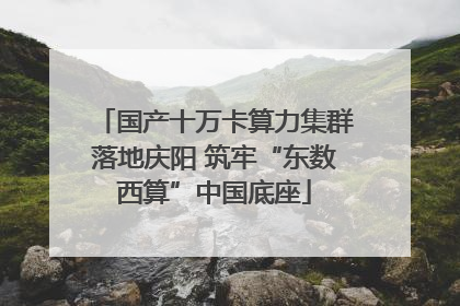 国产十万卡算力集群落地庆阳 筑牢“东数西算”中国底座
