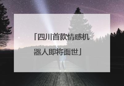 四川首款情感机器人即将面世