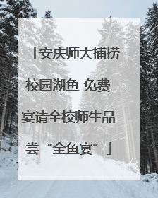 安庆师大捕捞校园湖鱼 免费宴请全校师生品尝“全鱼宴”