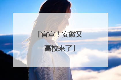官宣！安徽又一高校来了