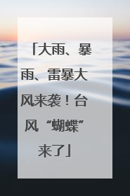 大雨、暴雨、雷暴大风来袭！台风“蝴蝶”来了