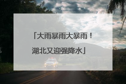 大雨暴雨大暴雨！湖北又迎强降水