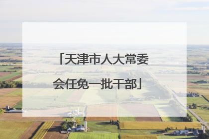 天津市人大常委会任免一批干部