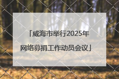 威海市举行2025年网络募捐工作动员会议