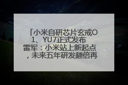 小米自研芯片玄戒O1、YU7正式发布 雷军：小米站上新起点，未来五年研发翻倍再投2000亿元