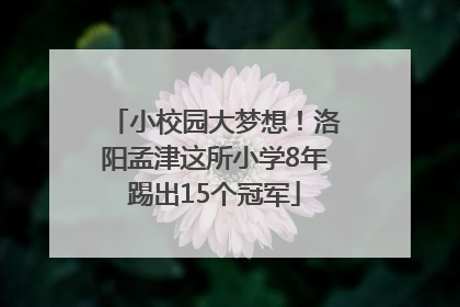 小校园大梦想！洛阳孟津这所小学8年踢出15个冠军