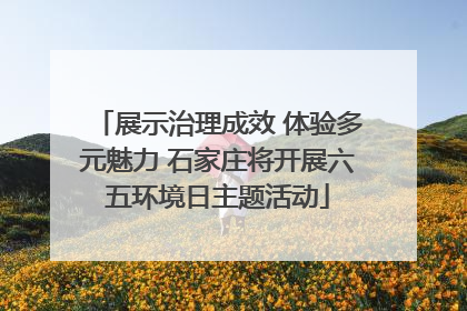 展示治理成效 体验多元魅力 石家庄将开展六五环境日主题活动