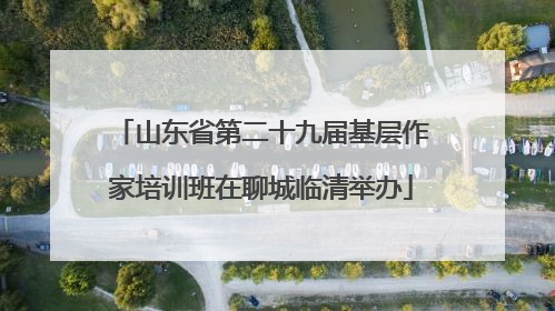 山东省第二十九届基层作家培训班在聊城临清举办