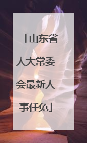 山东省人大常委会最新人事任免
