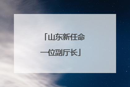 山东新任命一位副厅长