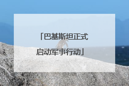 巴基斯坦正式启动军事行动