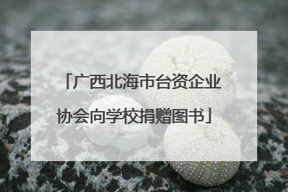 广西北海市台资企业协会向学校捐赠图书