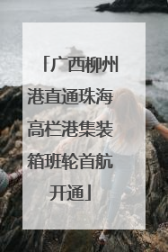 广西柳州港直通珠海高栏港集装箱班轮首航开通