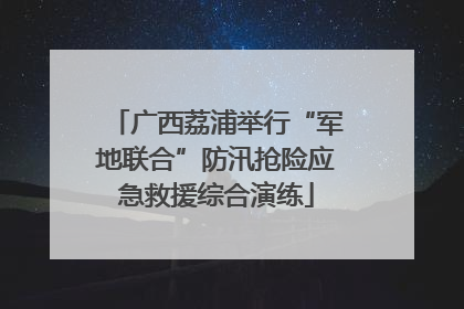 广西荔浦举行“军地联合”防汛抢险应急救援综合演练