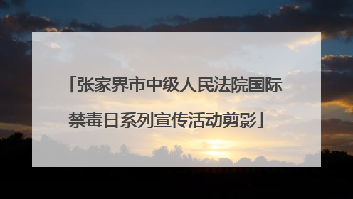 张家界市中级人民法院国际禁毒日系列宣传活动剪影
