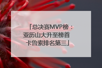 总决赛MVP榜：亚历山大升至榜首 卡鲁索排名第三