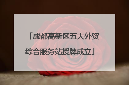成都高新区五大外贸综合服务站授牌成立