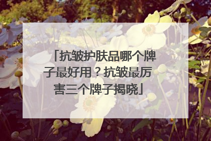 抗皱护肤品哪个牌子最好用？抗皱最厉害三个牌子揭晓