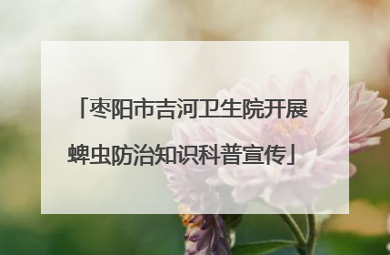 枣阳市吉河卫生院开展蜱虫防治知识科普宣传