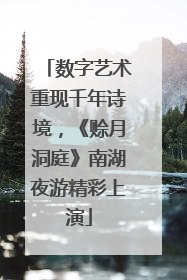 数字艺术重现千年诗境，《赊月洞庭》南湖夜游精彩上演