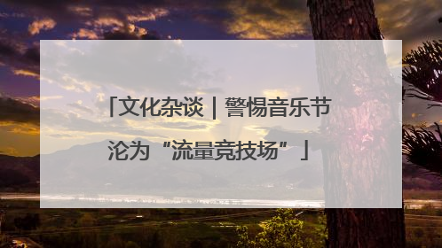 文化杂谈｜警惕音乐节沦为“流量竞技场”