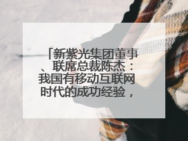 新紫光集团董事、联席总裁陈杰：我国有移动互联网时代的成功经验，最有能力做好AI应用创新