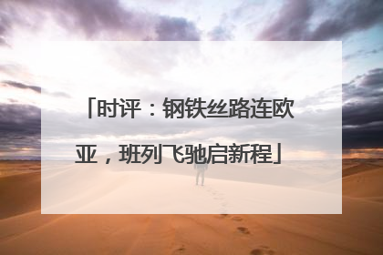 时评：钢铁丝路连欧亚，班列飞驰启新程