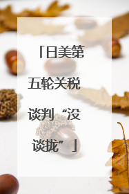 日美第五轮关税谈判“没谈拢”