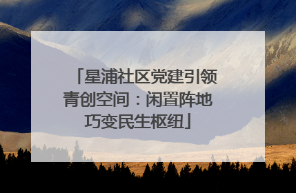 星浦社区党建引领青创空间：闲置阵地巧变民生枢纽