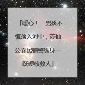 暖心！一男孩不慎落入河中，苏仙公安民辅警纵身一跃硬核救人
