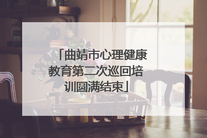 曲靖市心理健康教育第二次巡回培训圆满结束