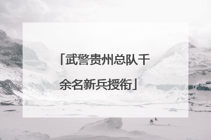 武警贵州总队千余名新兵授衔